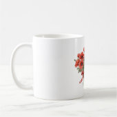 Mug Red Poppy Flowers Bow (Gauche)
