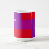 Mug Red Purple Design Bonjour Bonjour (Centre)