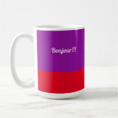 Mug Red Purple Design Bonjour Bonjour (Gauche)