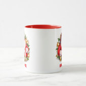 Mug Red Retro Santa Claus Noël Enfants Chocolat chaud (Centre)