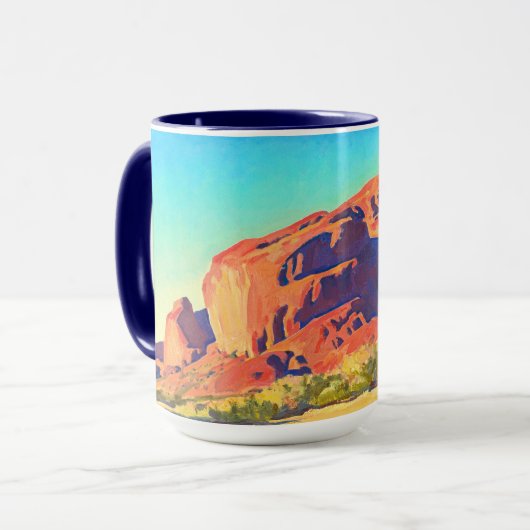 Mug Red Rocks and Cactus par Maynard Dixon (Devant gauche)