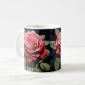 Mug Red Rose Anniversaire Cadeau Idées sur mesure Café (Devant gauche)