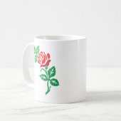 Mug Red Rose Flower Design – Classic Floral Beauty (Devant gauche)