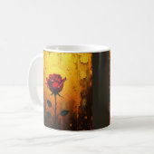 Mug Red Rose on Gold (Devant gauche)
