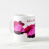 Mug Red Rose Raindrops Personnalisé (Devant gauche)