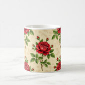 Mug Red rose vintage pattern (Centre)