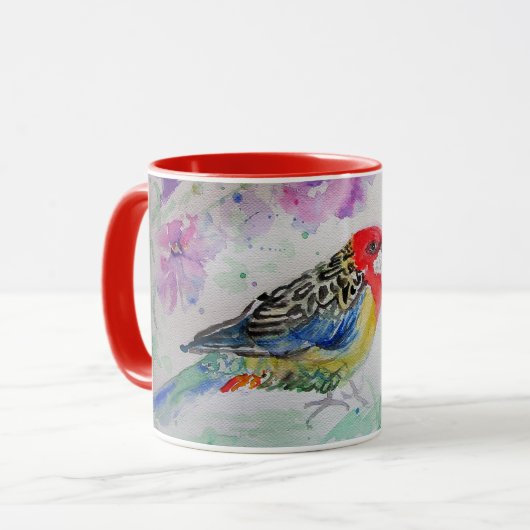 Mug Red Rosella Australian Birds (Devant gauche)