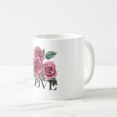 Mug Red Roses Floral Love (Devant droit)