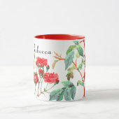 Mug Red Roses Floral Nom monographique (Centre)