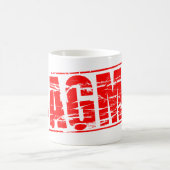 Mug Red Rubber stamp effect. AGM - Annual General Meet (Centre)