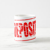 Mug Red rubber stamp effect deposit (Centre)
