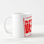 Mug Red rubber stamp effect deposit (Gauche)