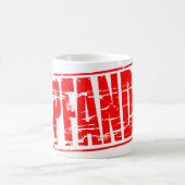 Mug Red rubber stamp effect Pfand (Centre)