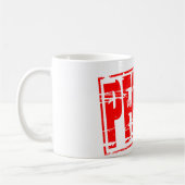 Mug Red rubber stamp effect Pfand (Gauche)