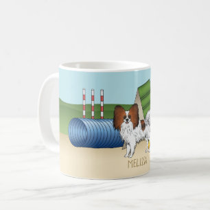 Mug Red Sable Papillon Agility Chien Avec Nom Personna