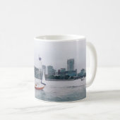 Mug Red Sailboat Art Navy (Devant droit)