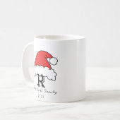 Mug Red Santa Hat Monogram Famille Noël (Devant gauche)