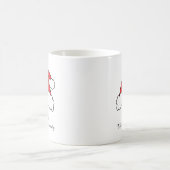 Mug Red Santa Hat Monogram Famille Noël (Centre)