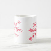 Mug Red Script Le Temps Le Plus Merveilleux Noël (Centre)
