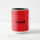 Mug Red, solid red TEMPLATE, black text, (Centre)
