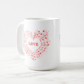 Mug Red Sparkles Valentine Heart Text Love (Devant gauche)