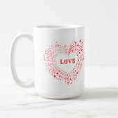 Mug Red Sparkles Valentine Heart Text Love (Gauche)