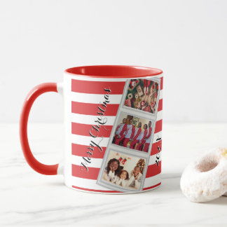 Mug Red Stripe Christmas Photo 3 Pictures Three Photo
