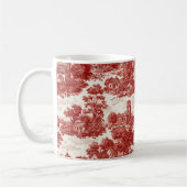 Mug Red Toile Countryside Scene (8) (Gauche)