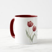 Mug Red Tulip Flowers (Devant gauche)