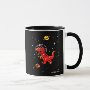 Mug Red Tyrannosaurus Rex Dinos Dans L'Espace