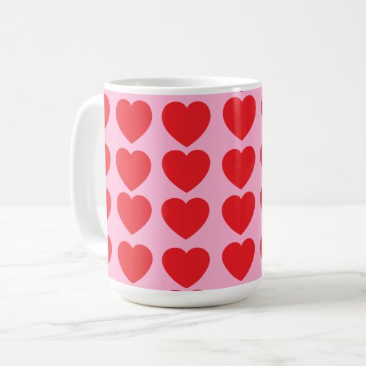 Mug Red Valentines Hearts (Devant gauche)