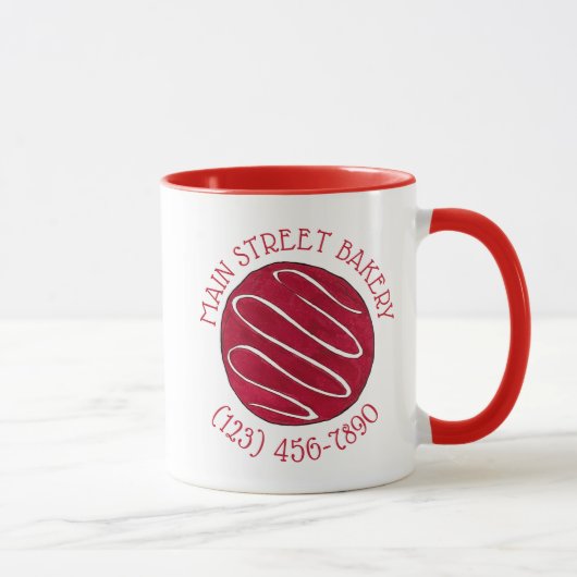 Mug Red Velvet Cookie Business Bakery Bake Shop Baking (Droite)