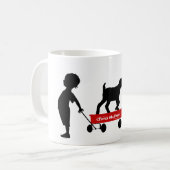 Mug Red Wagon Cute Chèvre et les enfants Totes MaChèvr (Devant gauche)