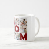 Mug Red & White 6 Photo Collage Maman (Devant droit)