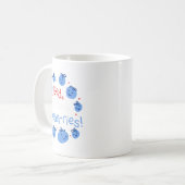 Mug Red, White And Blueberries Patriot Dom For Men Wom (Devant gauche)