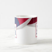 Mug Red White Blue American Flag Monogram (Centre)