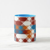 Mug red white blue and orange geometric (Centre)