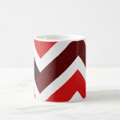Mug Red White Chevron Geometric Pattern (Centre)