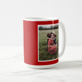 Mug Red White Famille Importantes Dates mémorables Spé (Devant droit)