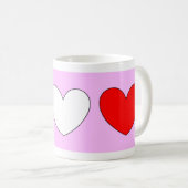 Mug Red White Hearts Valentines Day 4Derek (Devant droit)
