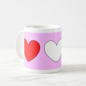 Mug Red White Hearts Valentines Day 4Derek (Devant gauche)