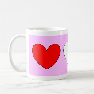 Mug Red White Hearts Valentines Day 4Derek