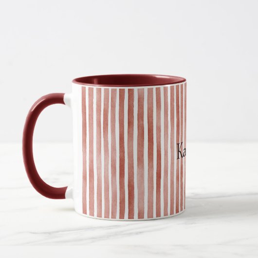 Mug Red White Stripes Christmas (Gauche)