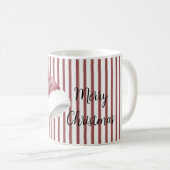Mug Red White Stripes Santa Hat Christmas (Devant droit)