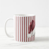 Mug Red White Stripes Santa Hat Christmas (Gauche)