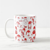 Mug Red & White Whimsical Christmas Gnome (Gauche)