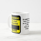 Mug REDACTED Political Funny Personalized Warning (Devant gauche)