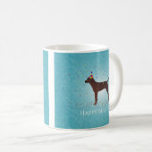 Mug Redbone Coonhound Bonne conception d'anniversaire (Devant droit)