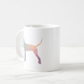 Mug Redbone Coonhound Geometric Pattern en Pastels (Devant gauche)