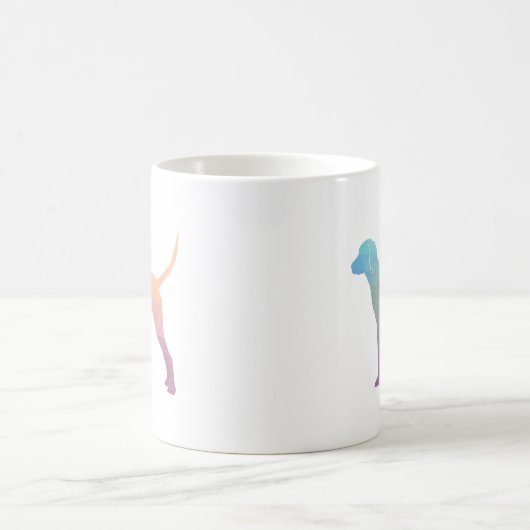 Mug Redbone Coonhound Geometric Pattern en Pastels (Centre)